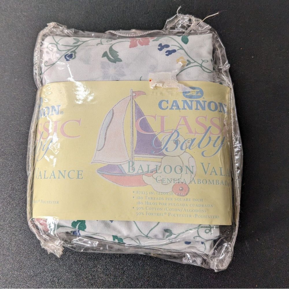 Vintage‎ Cannon Classic Baby Balloon Valance Sweet Serenade Pastel 87x15